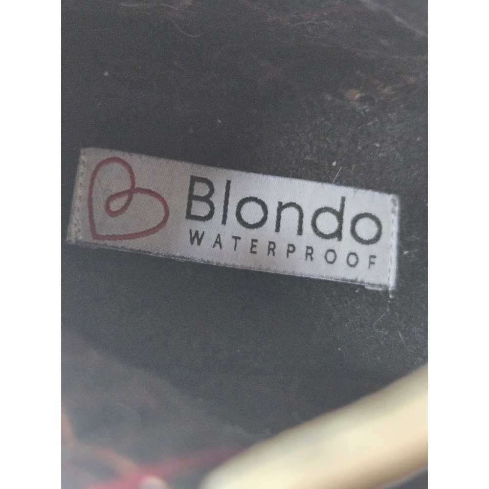 Blondo Waterproof Moto Boots 7.5 Off White Leather Triple Buckle Lug Sole Biker - Picture 9 of 10
